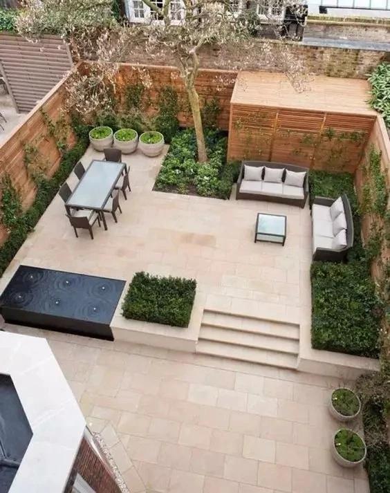 庭院有高差，更有景观层次感