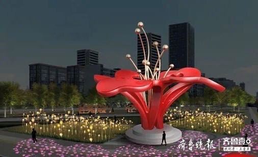 绿化面积26万平方米，临沂湖北路景观绿化工程6月完工