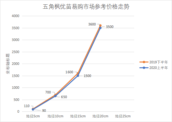 2020年上半年五角枫绿化苗木最新市场参考价格