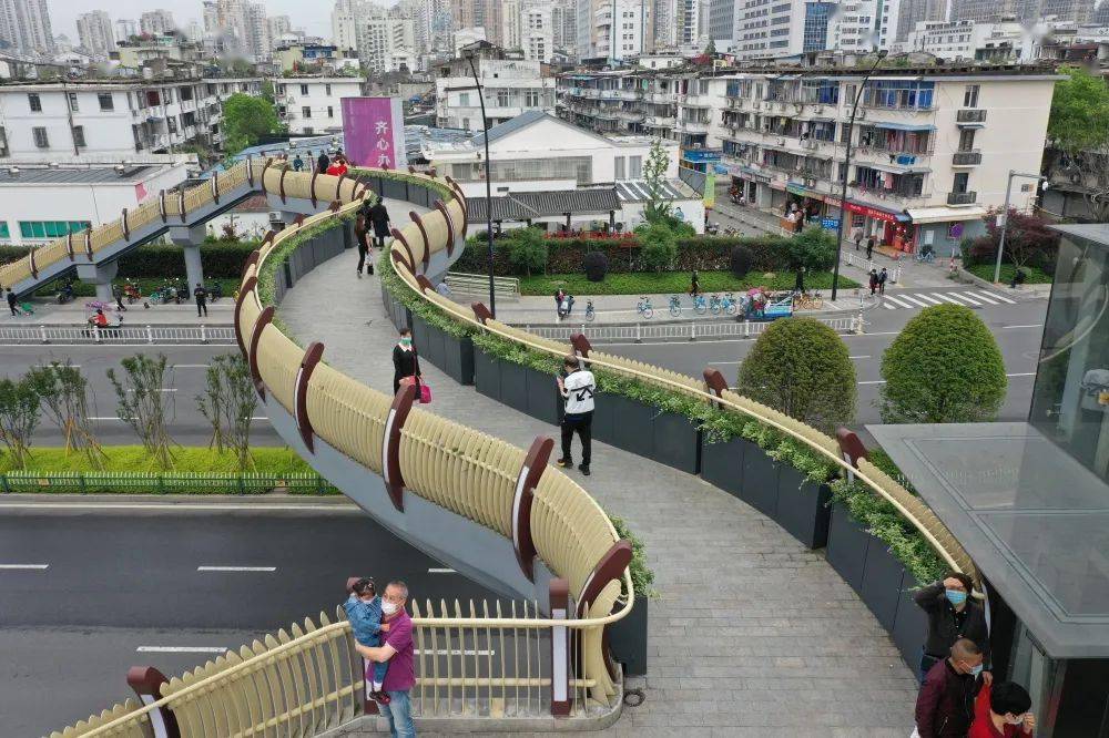 美！市区多条道路过街天桥完成绿化景观提升