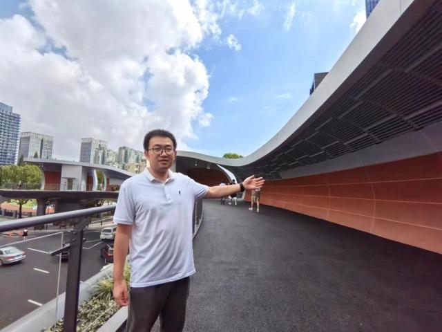 滨江首座异型天桥亮相，就在浙二门口！