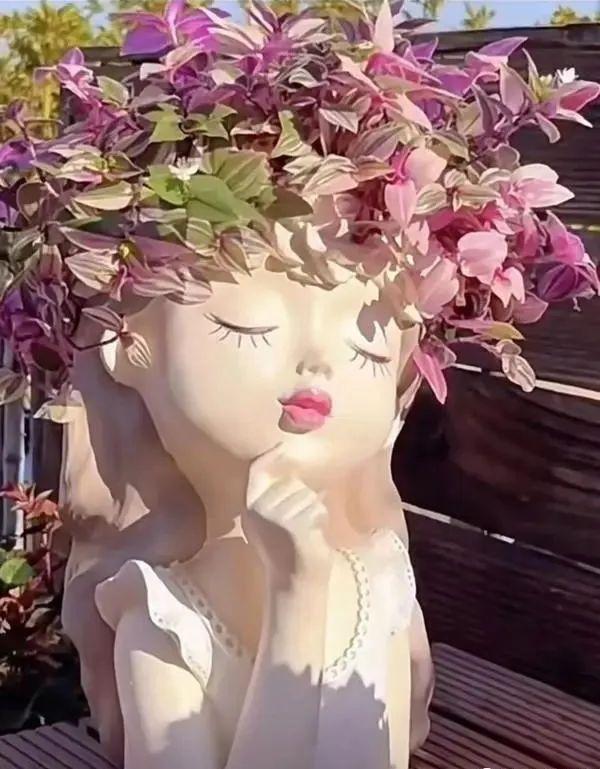 上海小姐姐用“娃娃花盆”养花，走红网络，网友：有趣又优雅