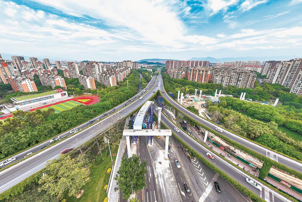 福州市尤溪洲南立交改造及景观绿化工程迎来关键节点