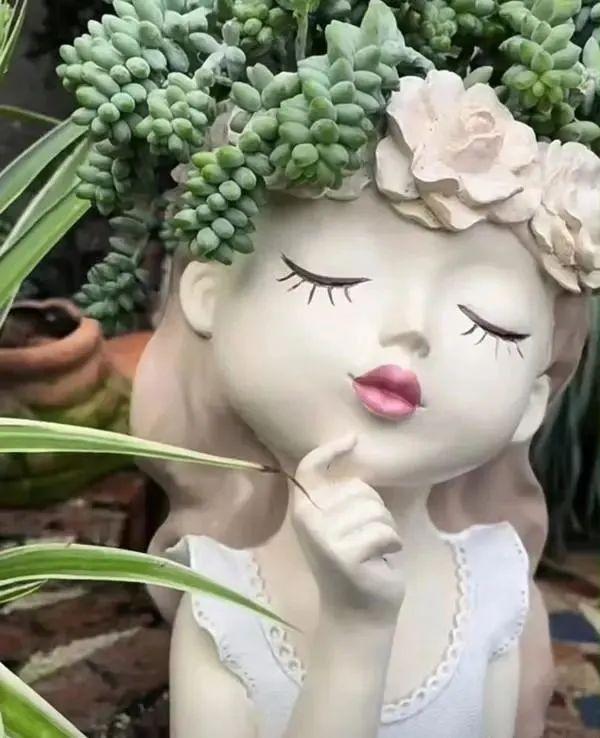 上海小姐姐用“娃娃花盆”养花，走红网络，网友：有趣又优雅